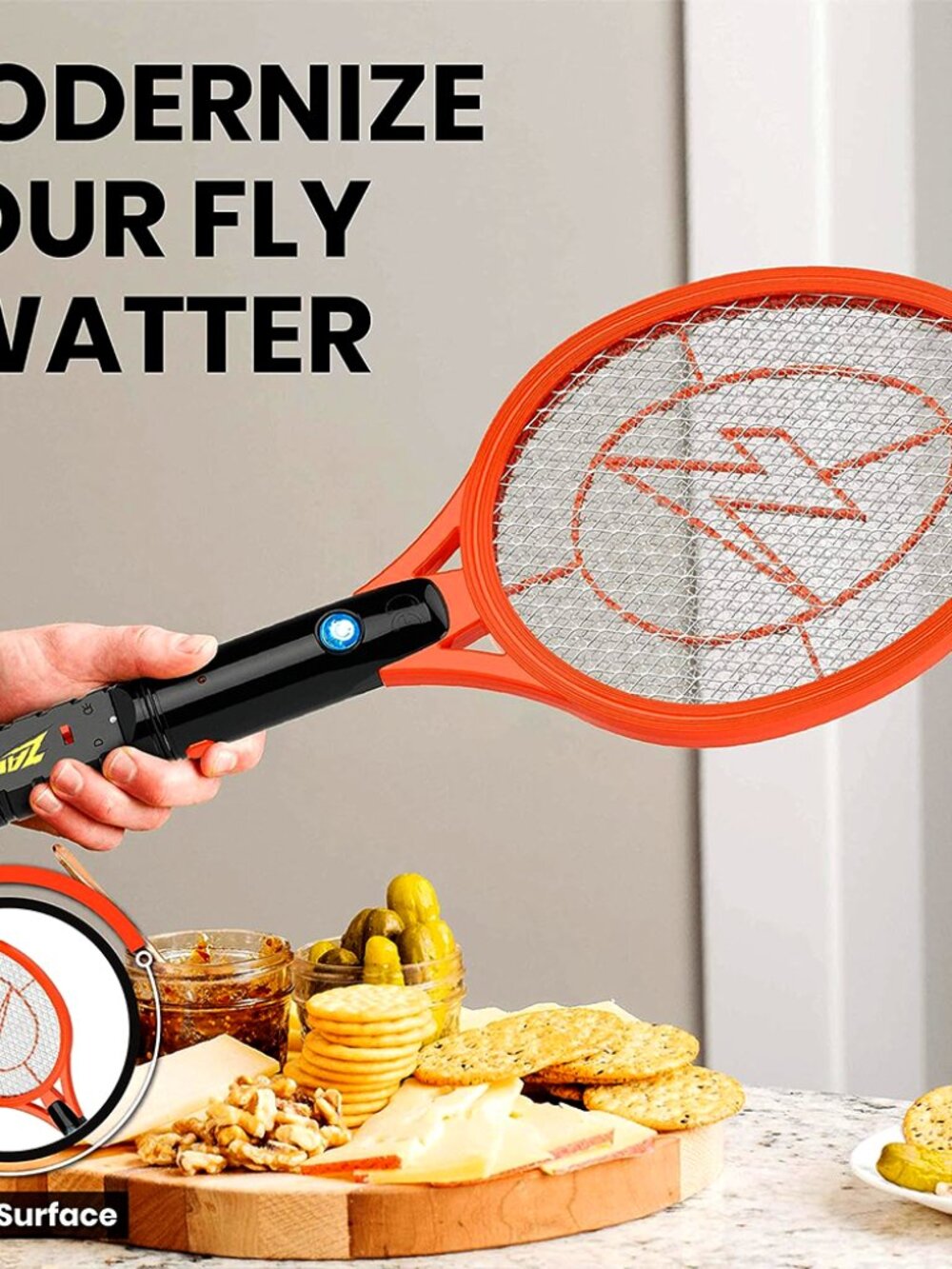 Zap It!: Bug Zapper Rechargeable Racket - Picture 7 of 9
